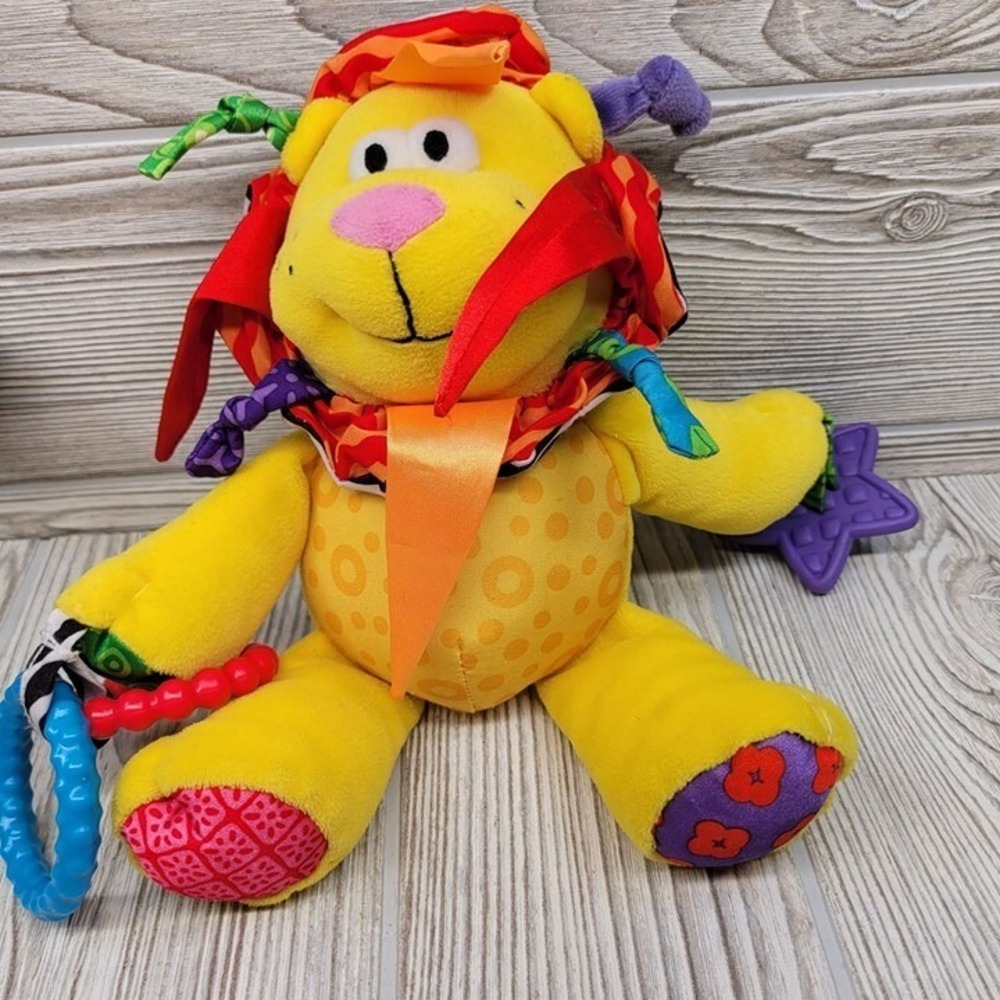 Lamaze Yellow Lion Baby‎ Crinkle Rattle Developmental Baby Toy Sensory Teething
